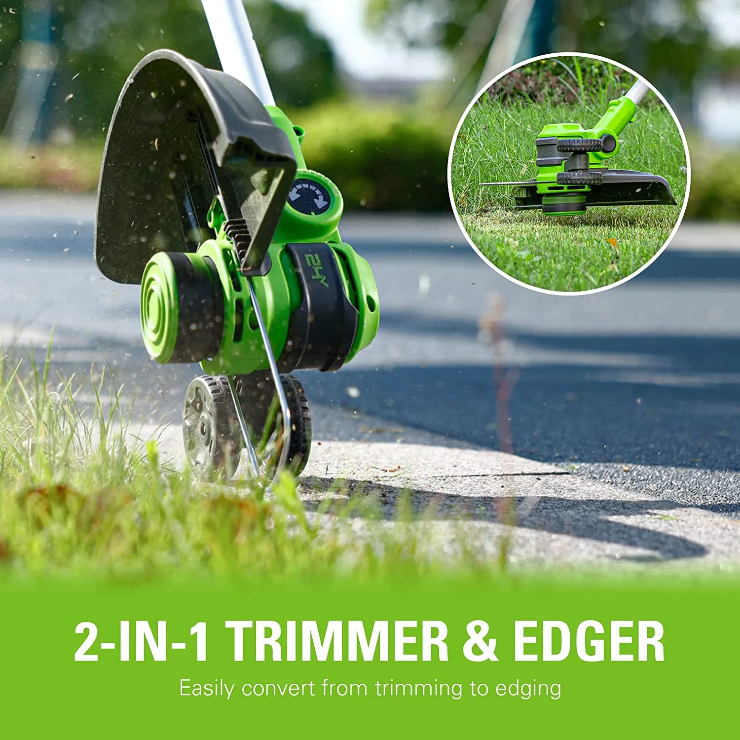 24V 12" Cordless Battery String Trimmer and 320 CFM Blower Combo Kit w/ 2.0Ah Battery & Charger