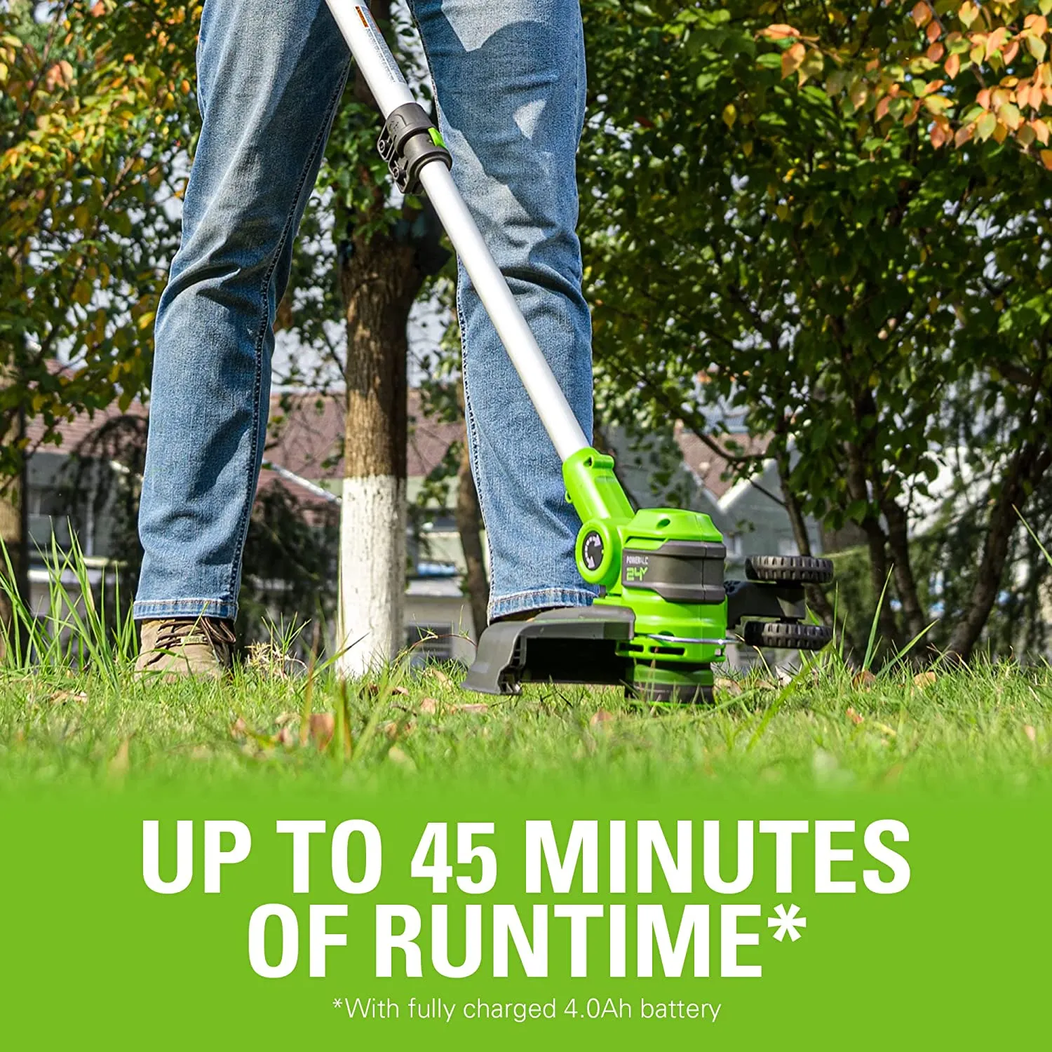 24V 12" Cordless Battery String Trimmer and 320 CFM Blower Combo Kit w/ 2.0Ah Battery & Charger