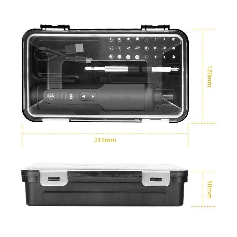3.6V Li-ion Cordless Electric Screwdriver Set | 24 Bits | LED Light | Torque Adjustment | 300 RPM