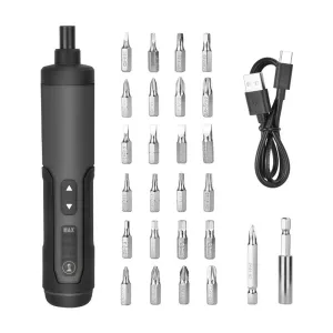 3.6V Li-ion Cordless Electric Screwdriver Set | 24 Bits | LED Light | Torque Adjustment | 300 RPM