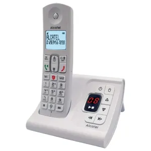 Alcatel F685 Voice-Smart Cordless Telephone With Answering Machine - White