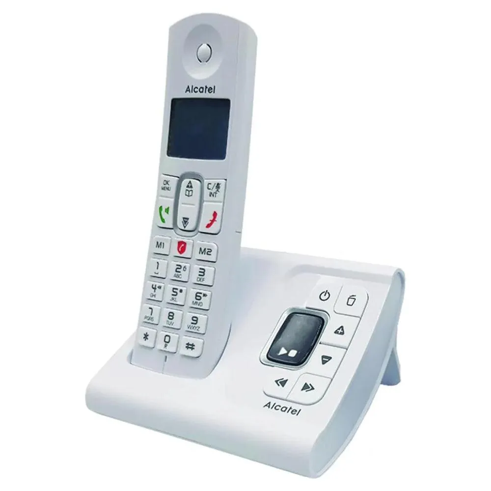 Alcatel F685 Voice-Smart Cordless Telephone With Answering Machine - White