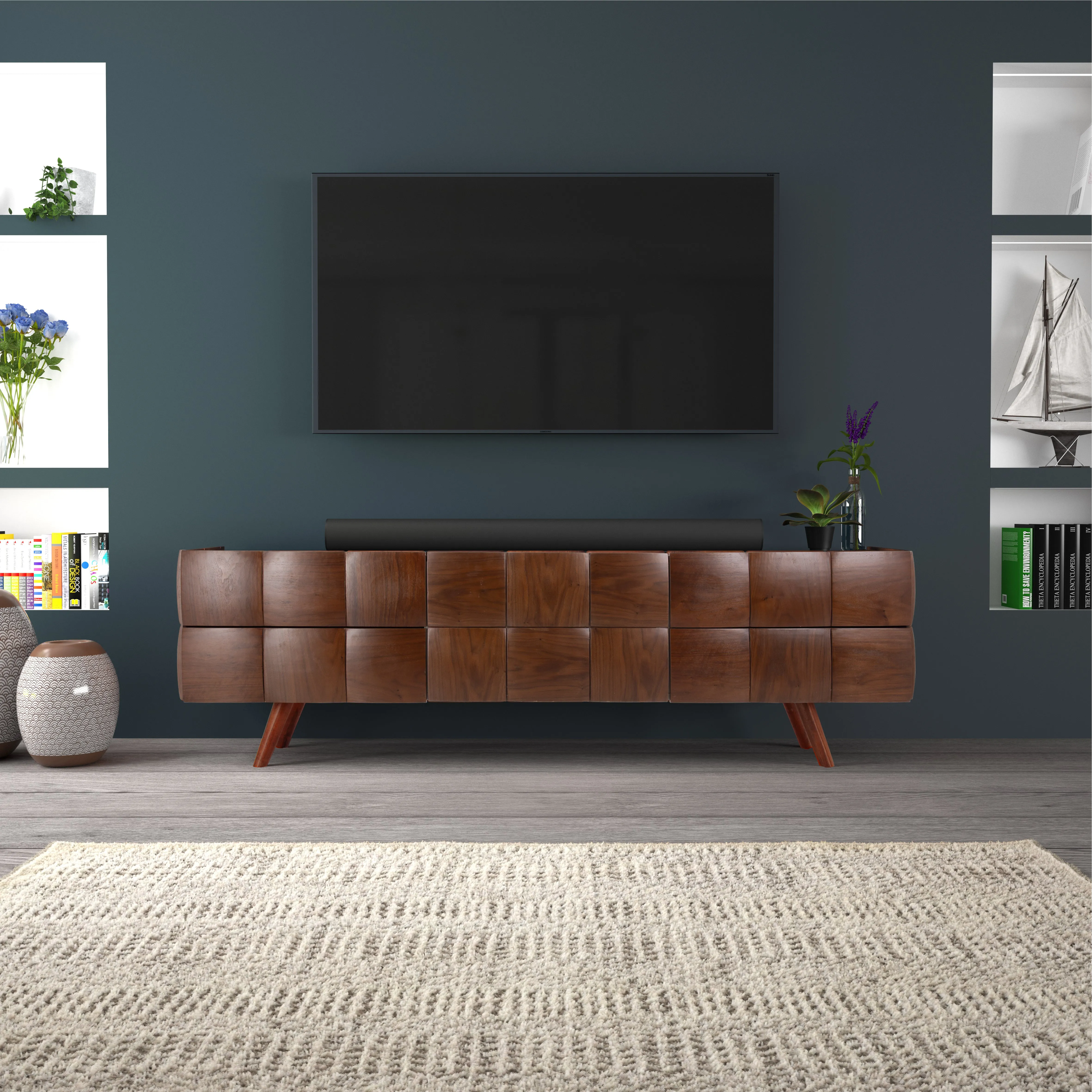 AVF Delano 1.8m TV Stand | Walnut | FS1792DELW