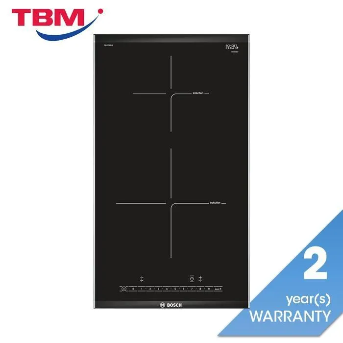Bosch PIB375FB1E Domino Hobs 30Cm Induction Ceramic Hob 2 Zones