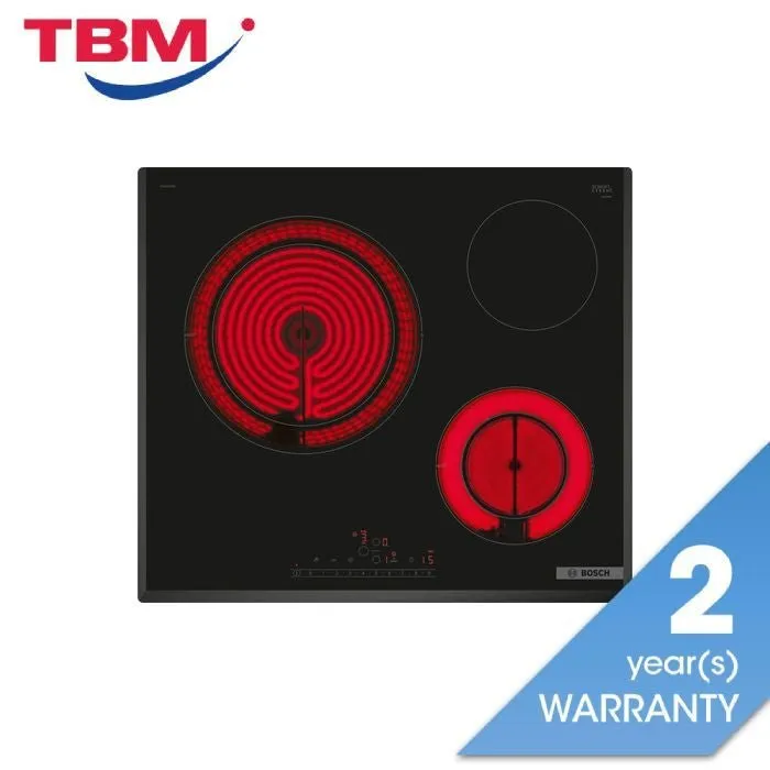 Bosch PKK651FP8E Series 6 Electric Hob 60 CM Black