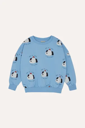 Dogs Sweatshirt in Light Blue