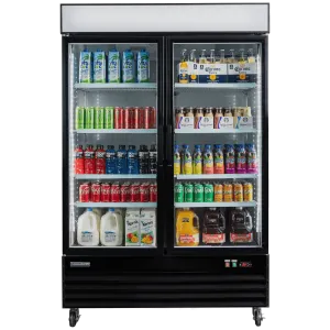 EGDM-45R-HC Enhanced Merchandiser Refrigerator, 2 Glass Doors