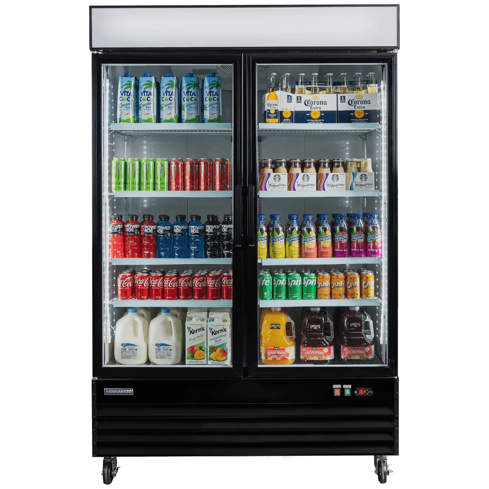 EGDM-45R-HC Enhanced Merchandiser Refrigerator, 2 Glass Doors