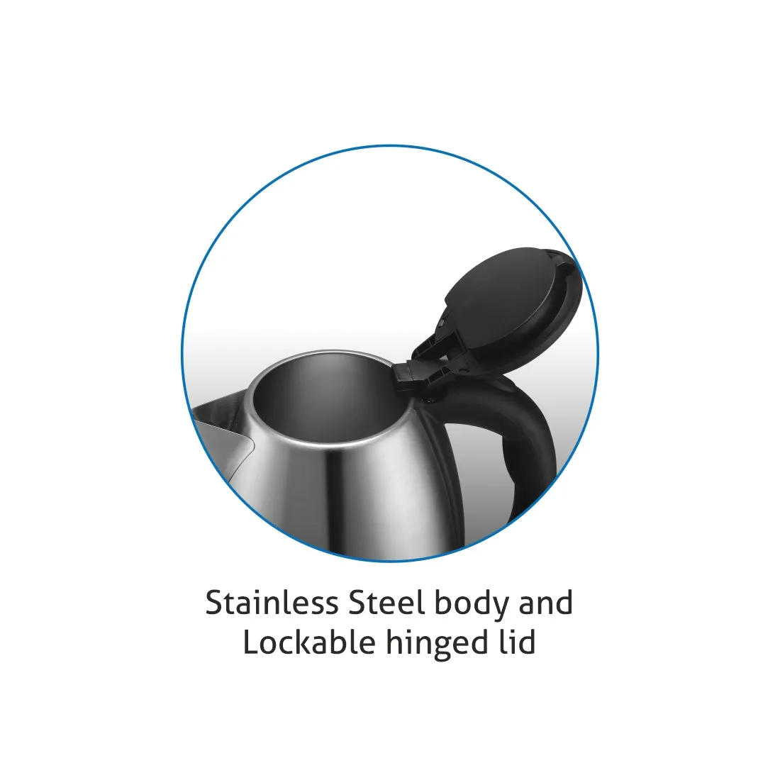 Electric Kettle 1.8 Litre Stainless Steel with 360° Rotational Base, 1500 W - Silver (9002)