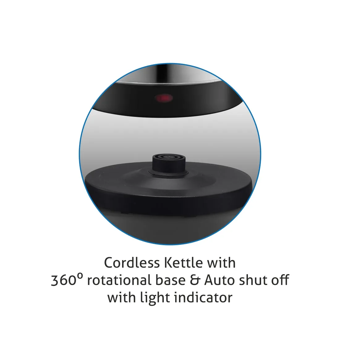 Electric Kettle 1.8 Litre Stainless Steel with 360° Rotational Base, 1500 W - Silver (9002)