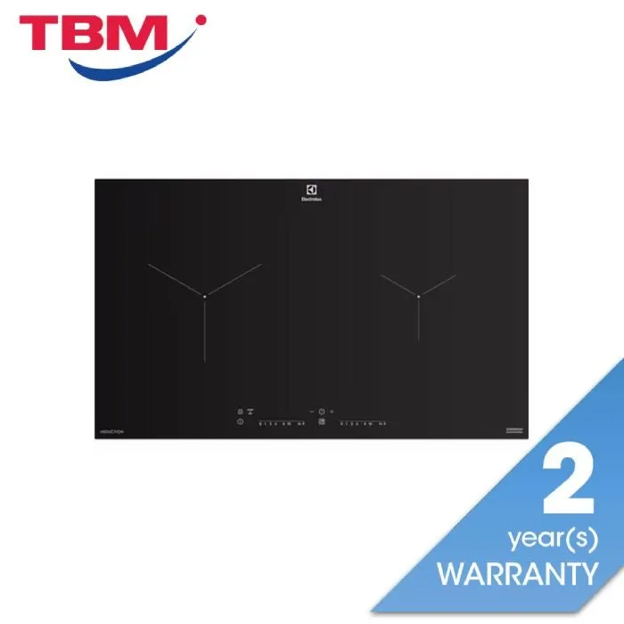 Electrolux EHI7260BB Built-In Induction Hob 70CM 2 Zone Touch Control Panel Ceramic Glass Black