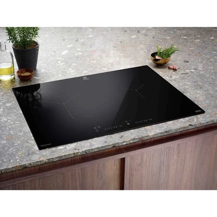 Electrolux EHI7260BB Built-In Induction Hob 70CM 2 Zone Touch Control Panel Ceramic Glass Black