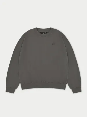 EMBLEM OVERSIZED SWEATSHIRT - CHARCOAL