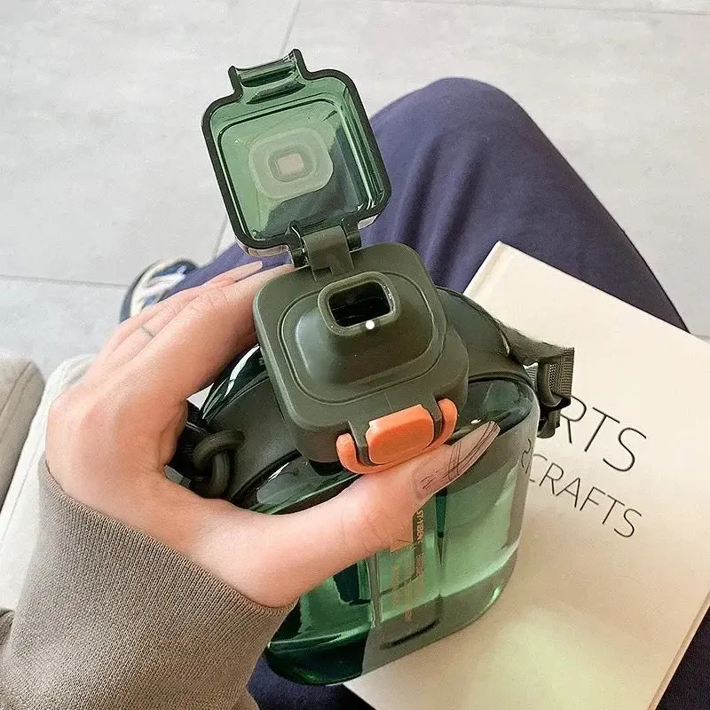 Flat Square Transparent water Bottle
