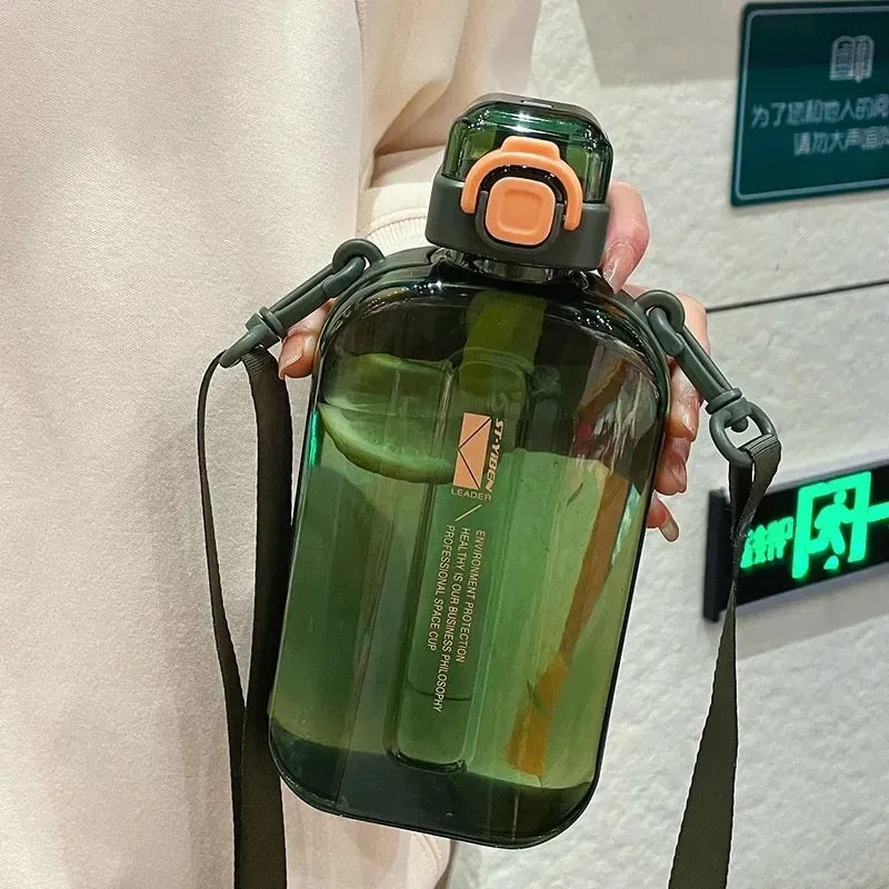 Flat Square Transparent water Bottle