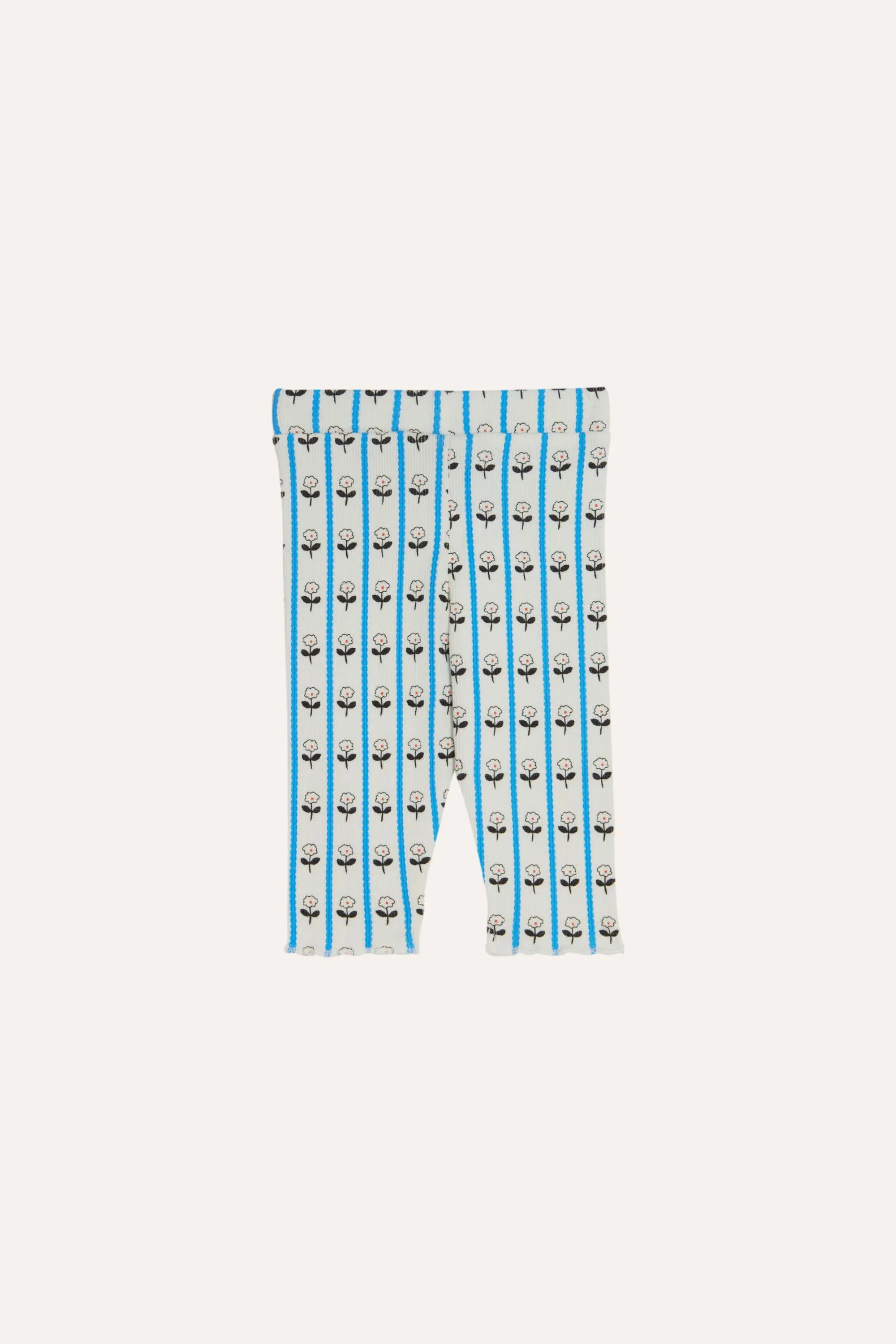 Flowers Baby Leggings in Ecru