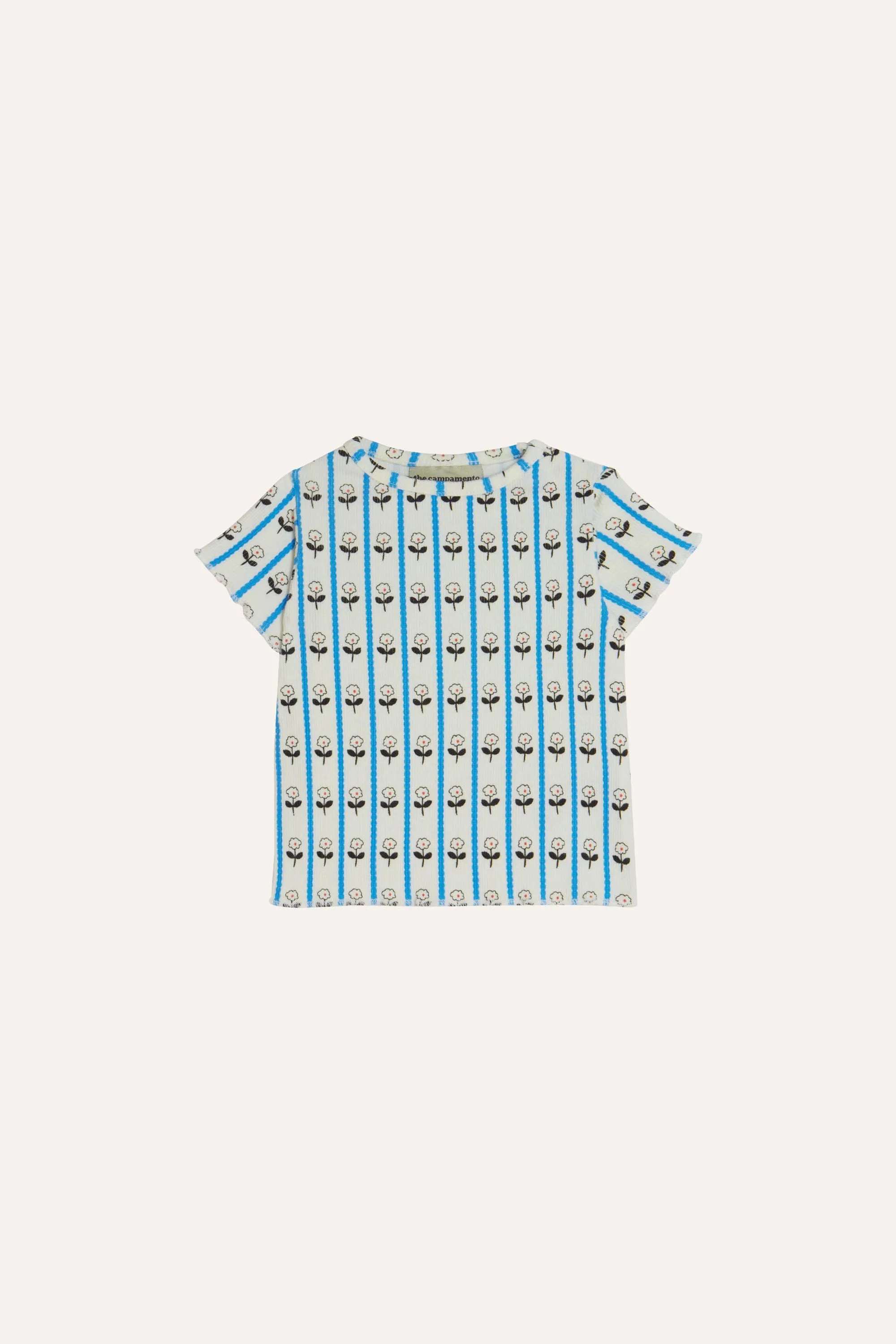 Flowers Baby T-Shirt in Ecru