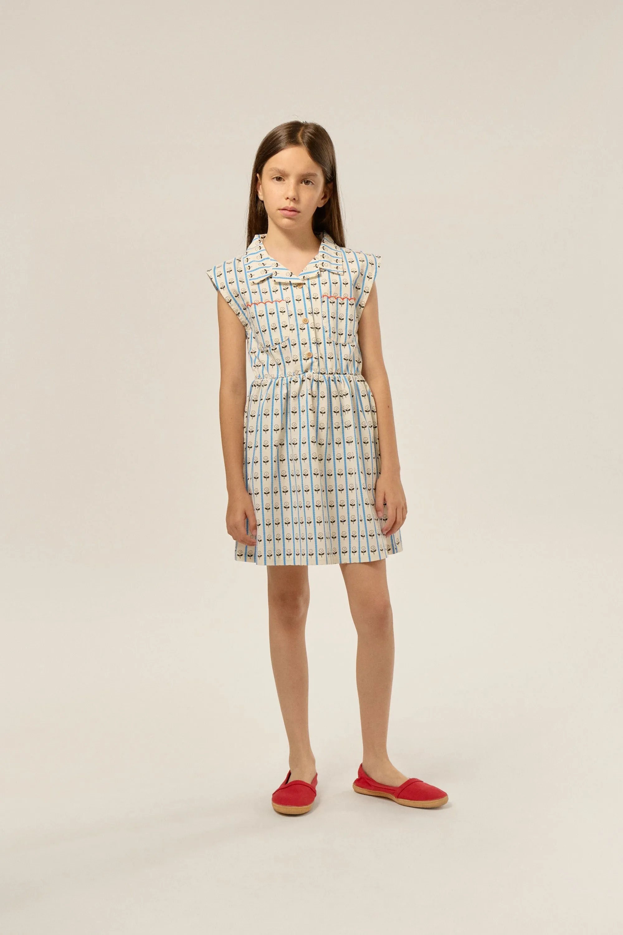 Flowers Dress in Ecru