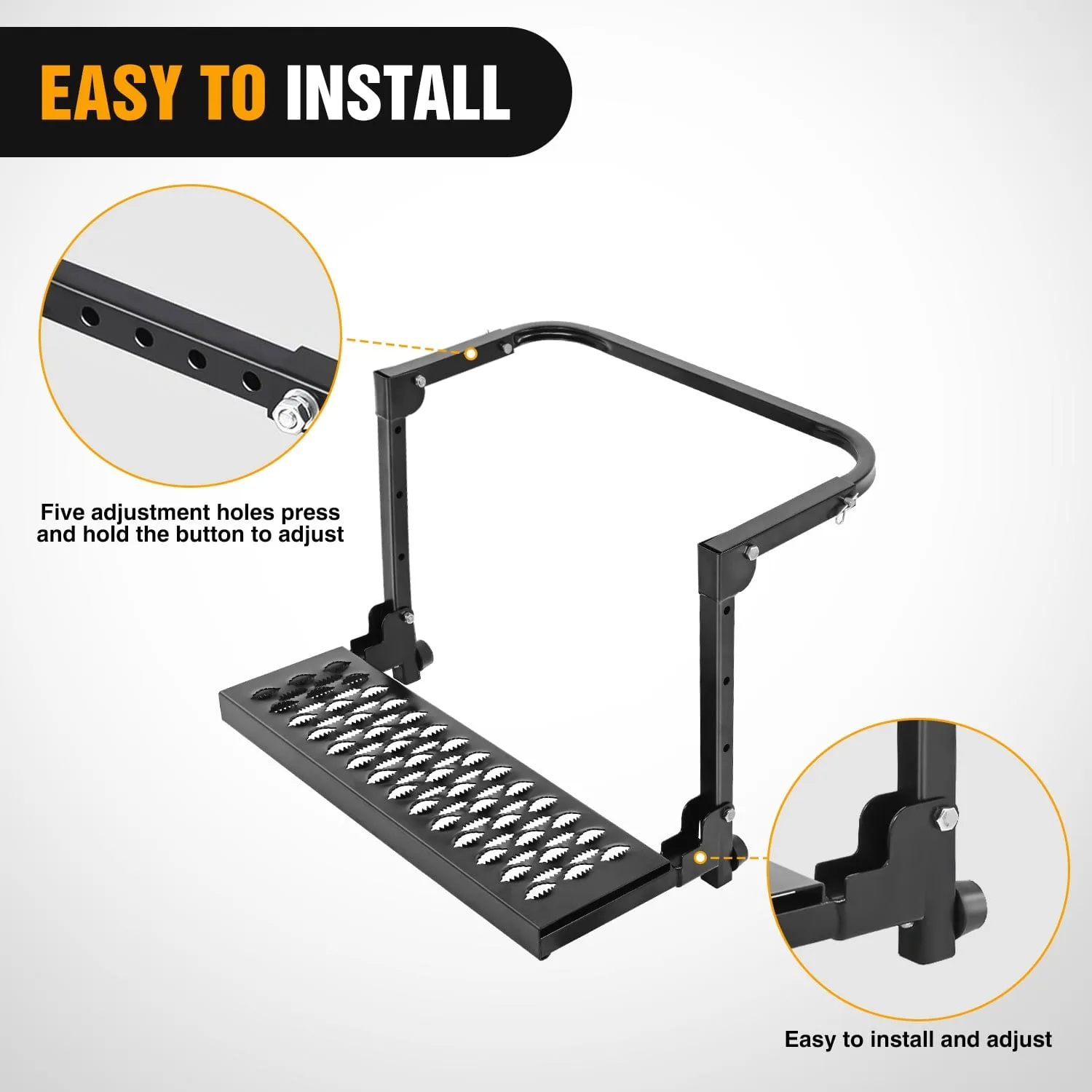 Folding Heavy Duty Tire Step To Fit tires from 10Inch to 14Inch Tire Width