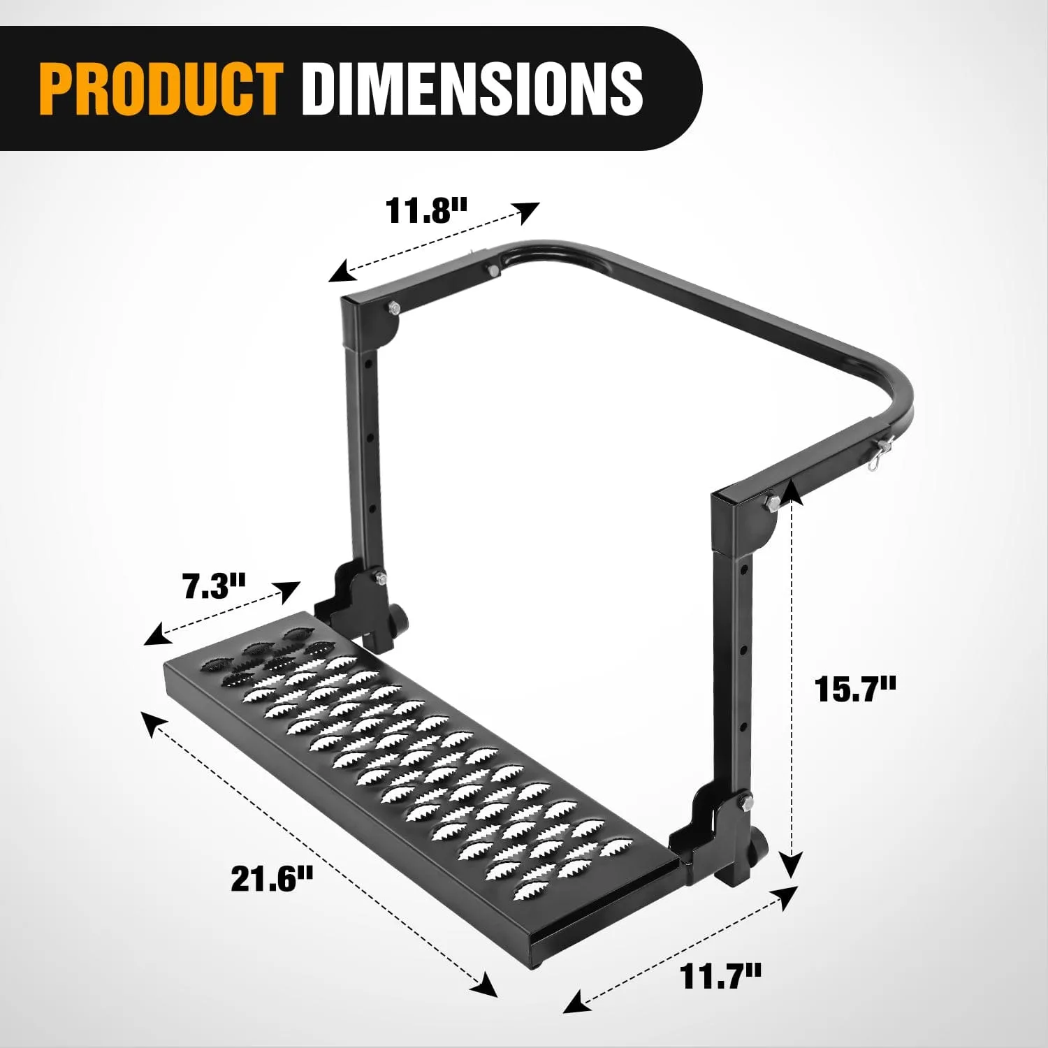 Folding Heavy Duty Tire Step To Fit tires from 10Inch to 14Inch Tire Width