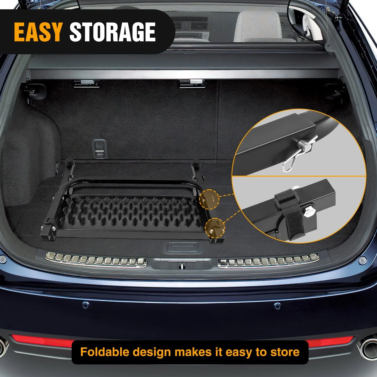 Folding Heavy Duty Tire Step To Fit tires from 10Inch to 14Inch Tire Width
