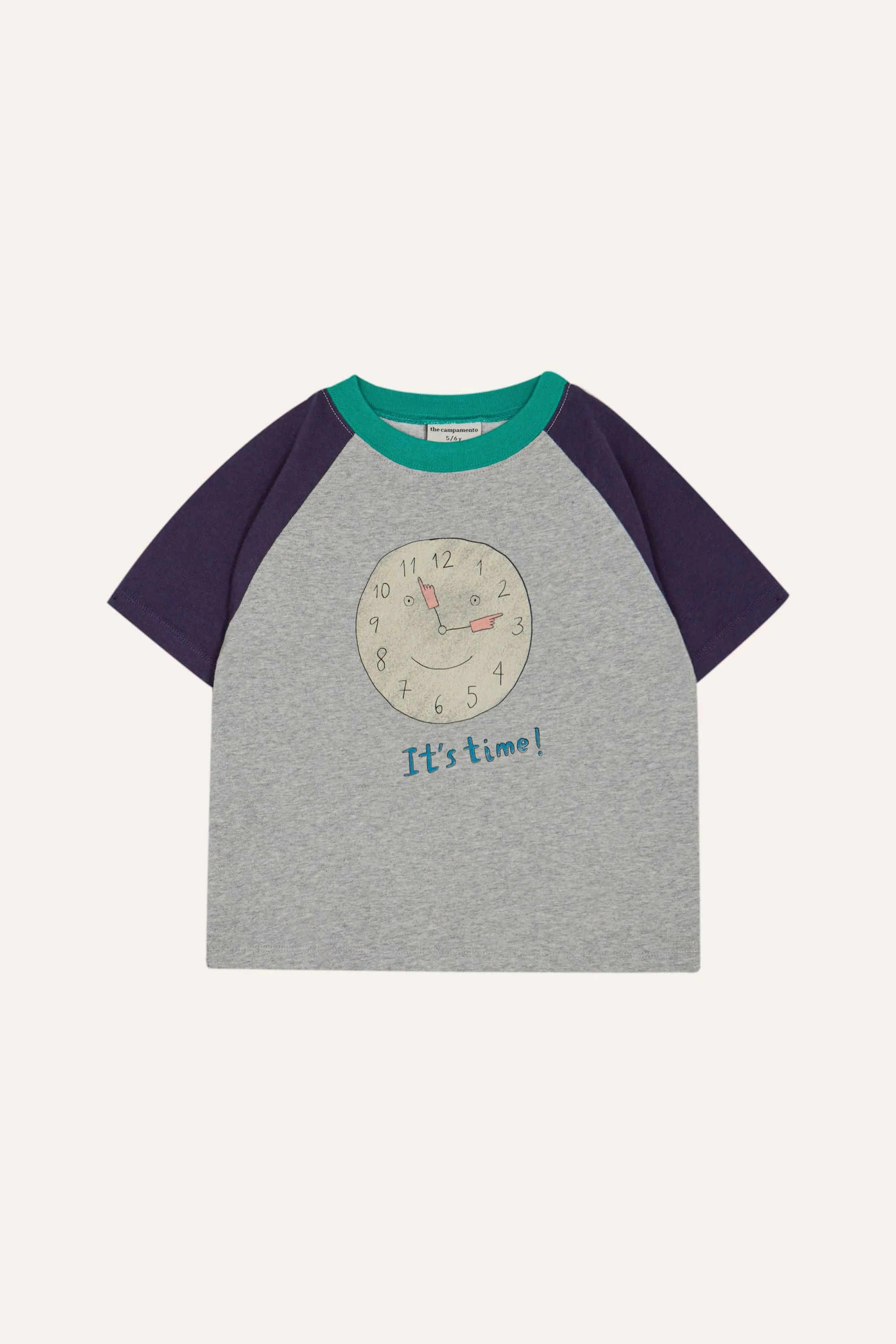 It's Time Color Block T-Shirt in Grey
