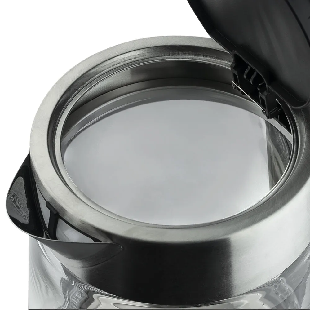 RAF Electric Kettle | 2L Capacity | 2000W | 360° Swivel Base  | Borosilicate Glass | Bpa Free interior