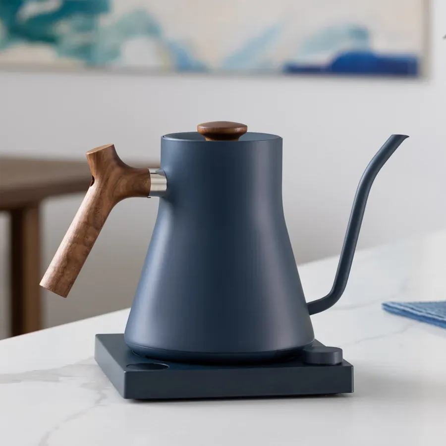 Stagg EKG Electric Kettle - Stone Blue   Walnut