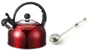 Whistling Kettle For Gas Stove Stainless Steel Kettle with Tea infuser combo